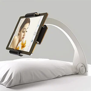 ULANZI T2 Soporte ajustable para tablet de escritorio, soporte de tableta  de acero al carbono para cama, abrazadera flexible para brazo de tableta